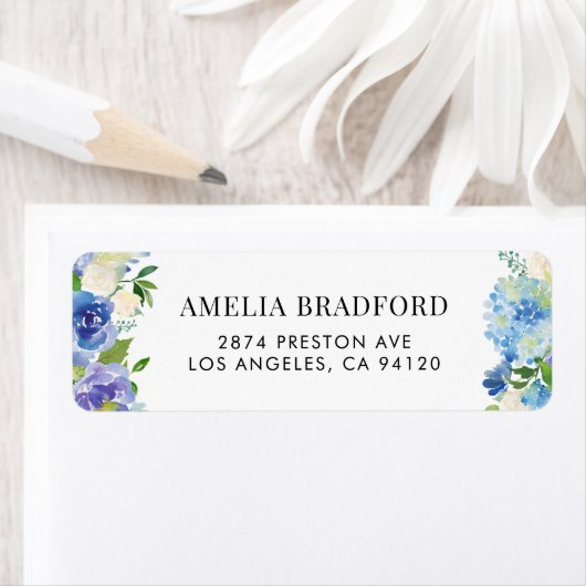 Wasserfarbe Blauer Hydrangeas (Insitu)