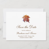 Wasserfarbe Bleiche Elegante Hochzeit im Herbst Save The Date (Vorderseite)