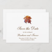 Wasserfarbe Bleiche Elegante Hochzeit im Herbst Save The Date (Vorne/Hinten)
