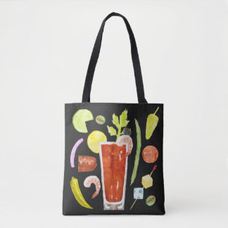 Wasserfarbe Bloody Mary Tasche, 2 Seiten Tasche