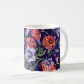 Wasserfarbe Bluebell Poppy Array Kaffeetasse (VorderseiteRechts)