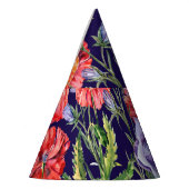 Wasserfarbe Bluebell Poppy Array Partyhütchen (Links)