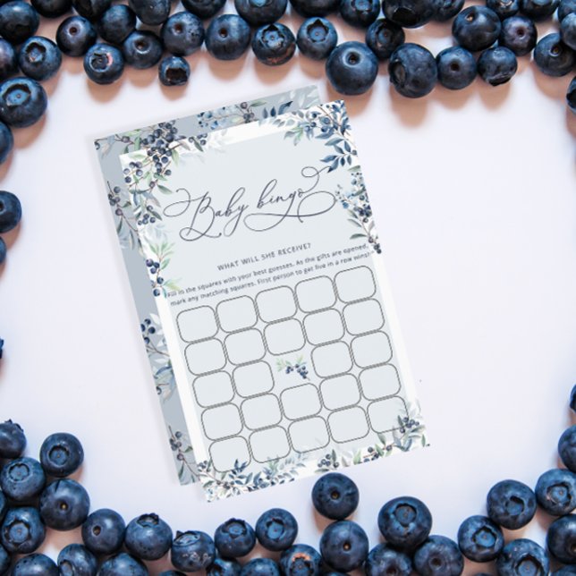 Wasserfarbe Blueberry Baby Bingo Game Card (Von Creator hochgeladen)