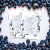 Wasserfarbe Blueberry Baby Dusche Einladung