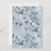 Wasserfarbe Blueberry Baby Dusche Einladung (Rückseite)