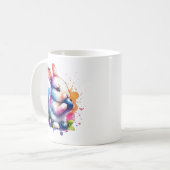 Wasserfarbe Blueberry Bunny Kaffeetasse (Vorderseite Links)