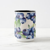 Wasserfarbe Blueberry Elegante Zweifarbige Tasse (Mittel)