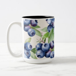 Wasserfarbe Blueberry Elegante Zweifarbige Tasse