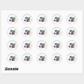 Wasserfarbe Blueberry Jam Classic Round Sticker (Blatt)