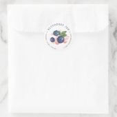 Wasserfarbe Blueberry Jam Classic Round Sticker (Tasche)