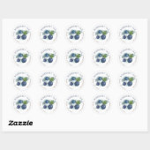 Wasserfarbe Blueberry Jam Classic Round Sticker (Blatt)
