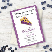 Wasserfarbe Blueberry Pie Baby Dusche Einladung