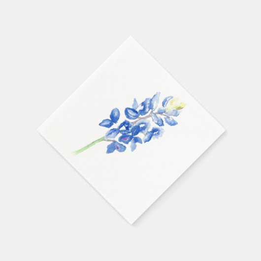 Wasserfarbe Bluebonnet 1 Serviette (Ecke)