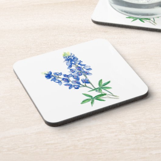 Wasserfarbe Bluebonnet 3 Getränkeuntersetzer (Linke Seite)