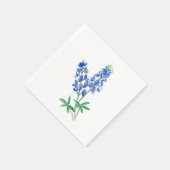 Wasserfarbe Bluebonnet 3 Serviette (Ecke)