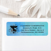 Wasserfarbe {Blues} Chiropraktische Adressetikette (Insitu)