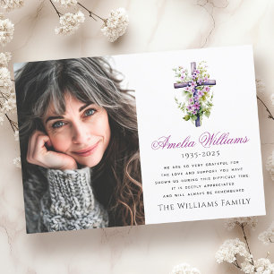 Wasserfarbe Blume Beileid Foto Vielen Dank Dankeskarte