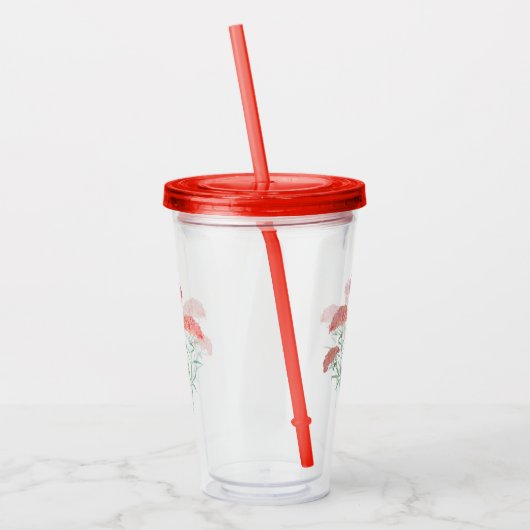 Wasserfarbe, Blume, Bouquet. Acryltrinkbecher (Links)