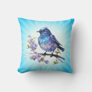Wasserfarbe Blume Fairy Bird Clipart-73611 Kissen