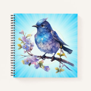 Wasserfarbe Blume Fairy Bird Clipart-73611 Notizblock