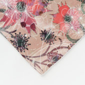 Wasserfarbe, Blume. Fleecedecke (Ecke)