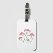 Wasserfarbe, Blume. Gepäckanhänger (Vorderseite Vertikal)