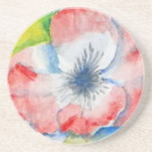 Wasserfarbe Blume Getränkeuntersetzer (Vorne)