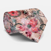 Wasserfarbe, Blume. Krawatte (Gerollt)