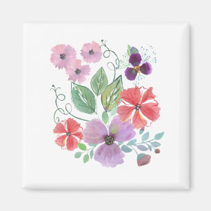 Wasserfarbe, Blume. Magnet
