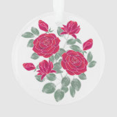 Wasserfarbe, Blume. Ornament (Rückseite)