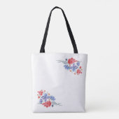 Wasserfarbe, Blume, personalisiert Tasche (Rückseite)