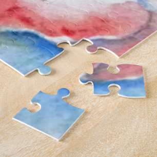 Wasserfarbe Blume Puzzle