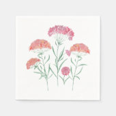 Wasserfarbe, Blume. Serviette (Vorderseite)