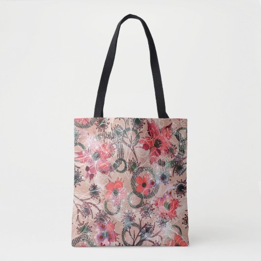 Wasserfarbe, Blume. Tasche (Vorderseite)