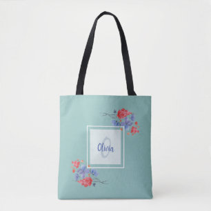 Wasserfarbe, Blume. Tasche