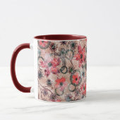 Wasserfarbe, Blume. Tasse (Links)