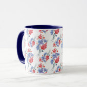 Wasserfarbe, Blume. Tasse (Vorderseite Links)