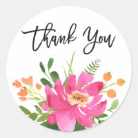 Wasserfarbe Blumenhandschrift Danke