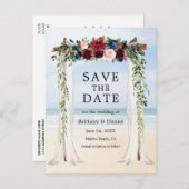 Wasserfarbe Blumenmotive Ankündigungspostkarte (Vorne/Hinten)