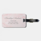 Wasserfarbe Blumenmuster Personalisierte Rose Marm Gepäckanhänger (Rückseite horizontal)