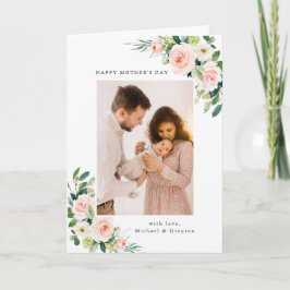 Wasserfarbe Blush Foto Muttertag Feiertagskarte