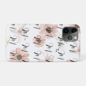 Wasserfarbe Blush Rosa Blumen Art Monogramm Case-Mate iPhone Hülle (Rückseite (Horizontal))