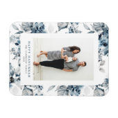 Wasserfarbe Blüten Glücklich Hanukkah Foto Magnet (Horizontal)