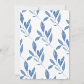 Wasserfarbe Blütenblumen Babydusche Einladung (Rückseite)