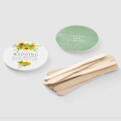 Wasserfarbe Bohemisch Boho Sonnenblume Gastgeschen Fächer (Non-assembled)