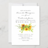 Wasserfarbe Bohemisch Boho Sonnenblumen Hochzeit Magneteinladung (Vorderseite)