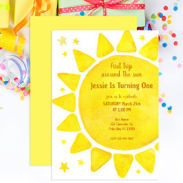 Wasserfarbe Boho 1. Geburtstag Napkins - Erste Rei Einladung