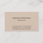 Wasserfarbe Boho Beige Rose getrocknete Palmen Blä Visitenkarte (Rückseite)