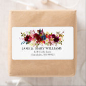 Wasserfarbe Boho Blush, Burgund-Blume (Insitu)