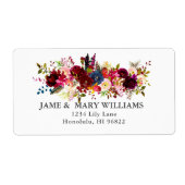 Wasserfarbe Boho Blush, Burgund-Blume (Vorne)